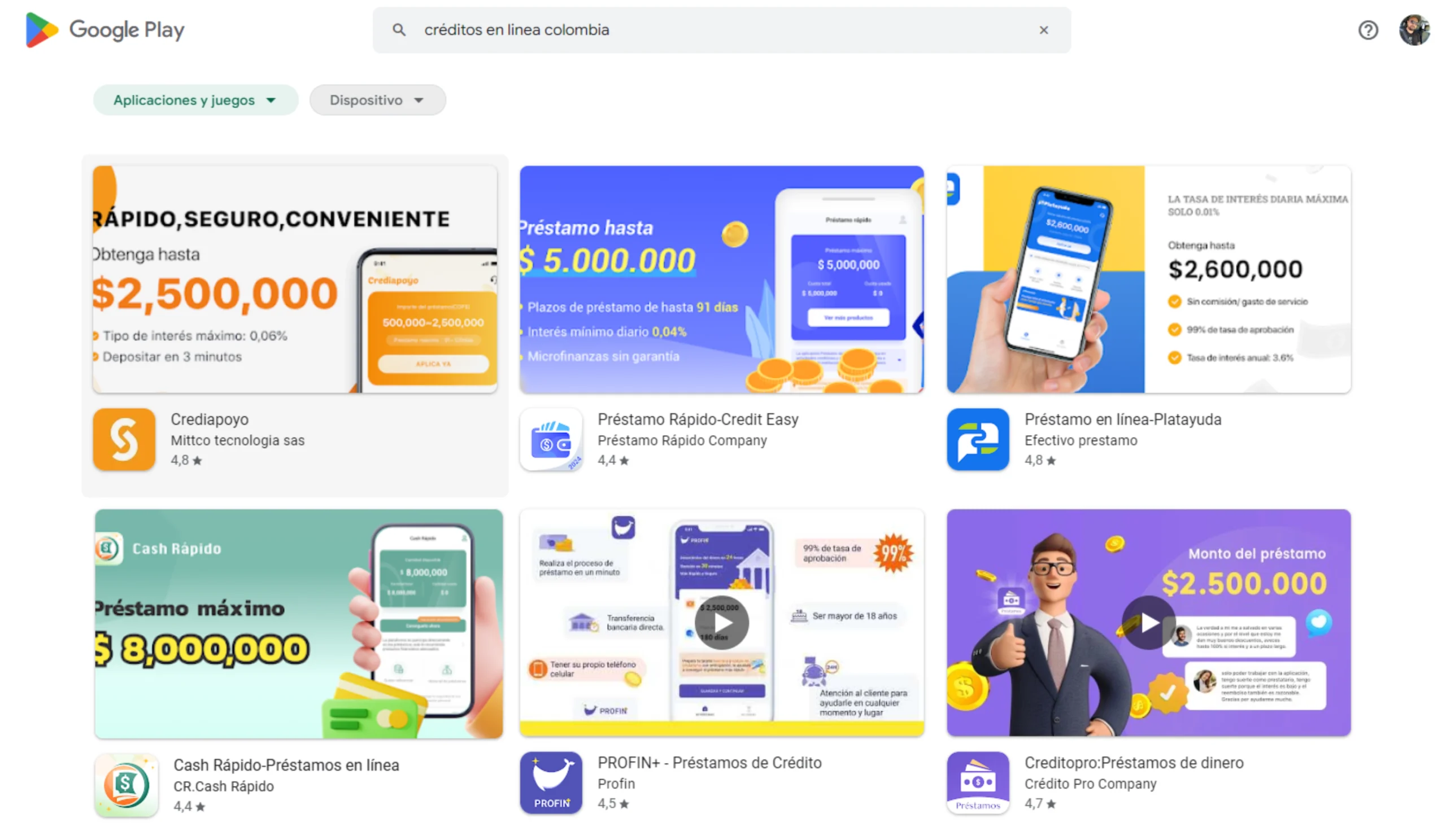 apps estafadoras